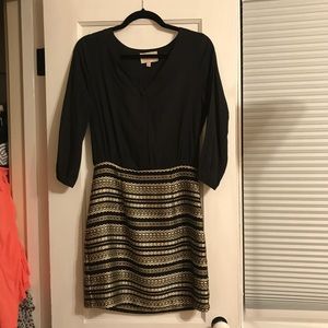 Skies are Blue Black and Gold Dress